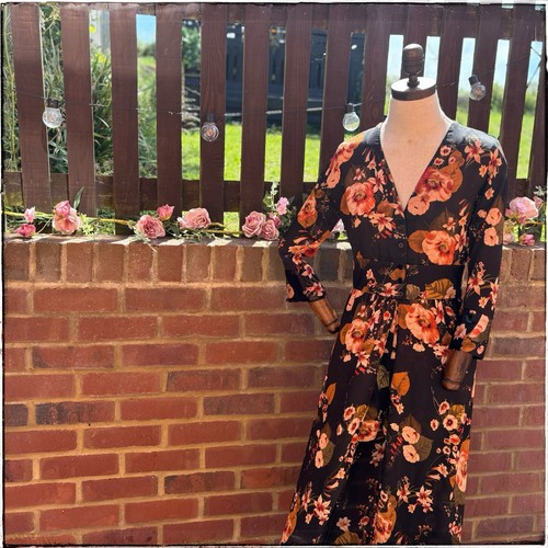 Zara autumnal black floral - autumnal,