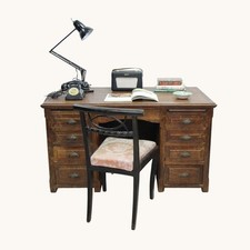 Solid oak antique writing - solid, desk