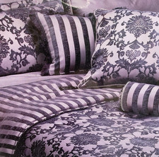 Aubergine Damson Quilted Bed