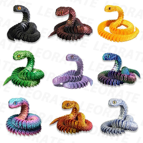 Printed snake dragon figure - snake,