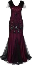 Burgundy Black Embellished