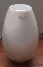 Vintage Holmegaard Glass Vase  Taupe/Beige  17cm Denmark  Excellent 