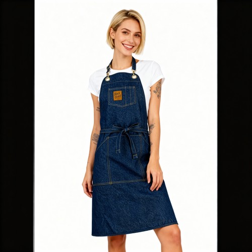 Denim apron artist - apron,