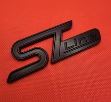 Matte Black Metal Car Tailgate badge for ST Line Focus Kuga Puma Fiesta Black 