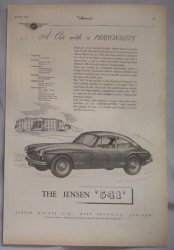 1955 jensen 541 original - 541,