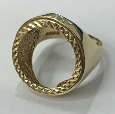 9ct gold half - 9ct, plain
