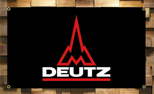 Deutz banner flag sign tin - deutz, na