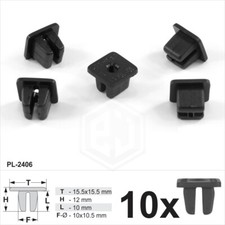10x Screw Grommets Expanding Nuts Lock Moulding Clips Fits into 10mm Square Hole