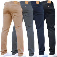 CROSSHATCH Mens Chino Trousers Stretch Slim Fit Designer Work Cheap Pants Jeans
