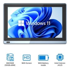 5.5" touch screen mini PC Micro computer desktop tablet J4125 16+256GB w battery