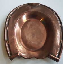 Joseph Sankey copper 1920s tray plate horseshoe Arts and Crafts JS&S Britain 