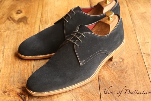 Loake design drake blue - design, suede