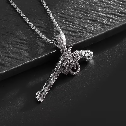 Men skull gun - gun,