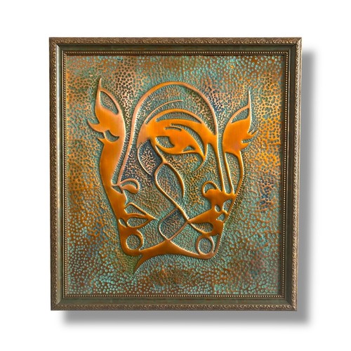 Handmade copper patina - copper, relief