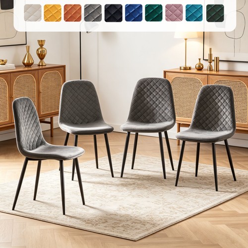 Set dining chairs velvet - 4,