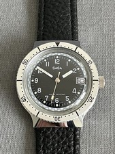 Vintage 1979 Timex Saga Skin Diver, Manual Wind Watch.