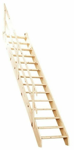 Wooden staircase space - staircase,