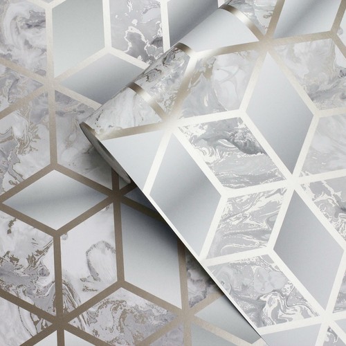 Muriva geometric marble print - muriva,