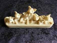 Quarry Critters Piggin Out Stoneware Pig Figurine