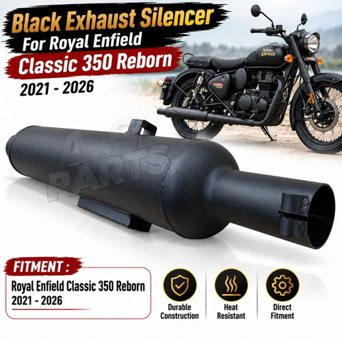 Black exhaust silencer for - exhaust,