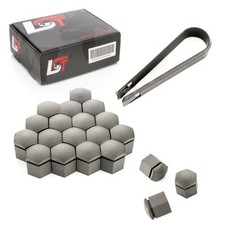 20X Wheel Nut Caps Set Gray 19
