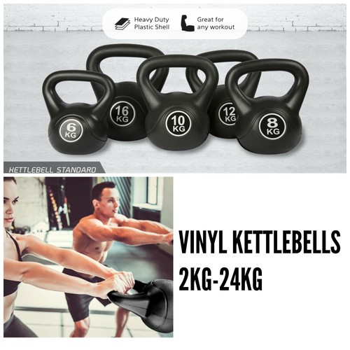 Vinyl plastic kettlebells - vinyl,