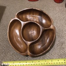  Wooden Serving Dish w/ 4 Compartments