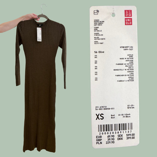 Uniqlo merino blend - merino, ribbed