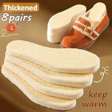 Pair Sheepskin Insoles Soft Warm Thermal Inner Fleece Wool Pair Boots Shoe soles
