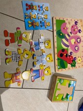 wooden puzzle bundle: Peg ELC & Bear emotions/ clothes puzzle