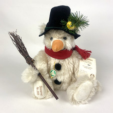 Hermann Teddy Original Snowman Bear - Ltd Edition 44cm, White - Made in Germany