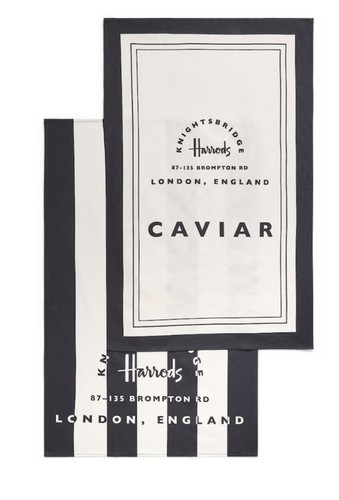 Harrods caviar tea towels set - harrods,