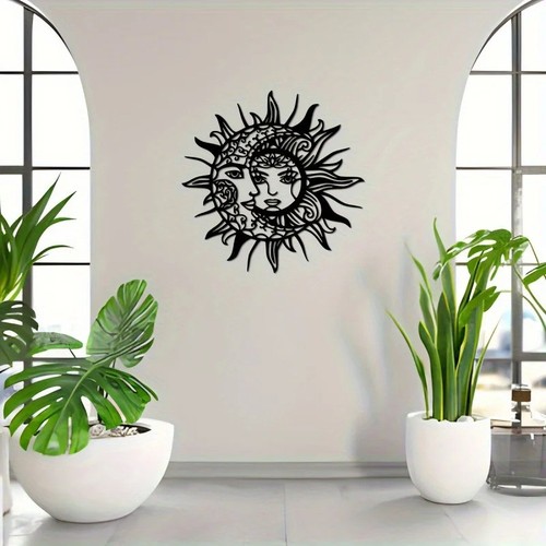 Sun moon metal wall art - sun,