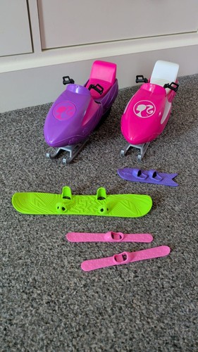 Barbie snowmobiles ski - snowmobiles,