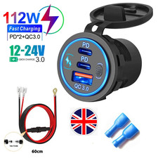 QC 3.0 USB Dual PD Type-C Fast