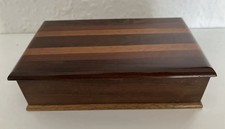 Vintage Striped Rosewood Box