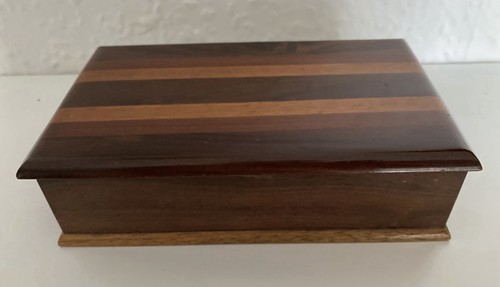 Vintage striped rosewood box - vintage,