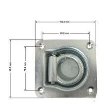 Cargo Lashing Anchor Plate Ring for Trucks and Trailers Recessed Floor Mounted