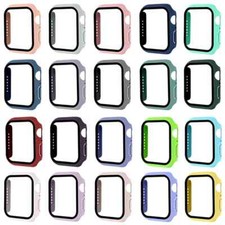 Case For Apple Watch Series 9 8 7 6 5 4 SE Screen protector 40mm 41mm 44mm 45mm