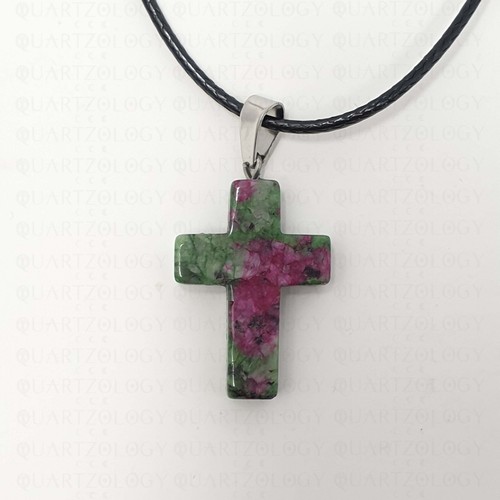 Cross necklace quartz - necklace, crystal