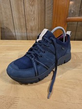 Womens CLARKS Tri Trek GTX Blue Gore-Tex Walking Shoes Trainers - UK 4 D