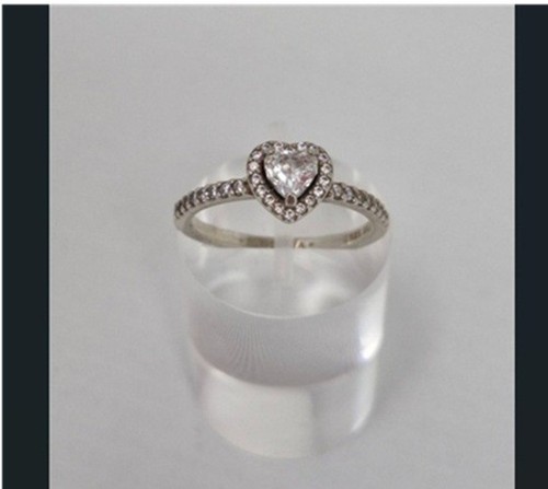 Pandora silver crystal heart - silver,