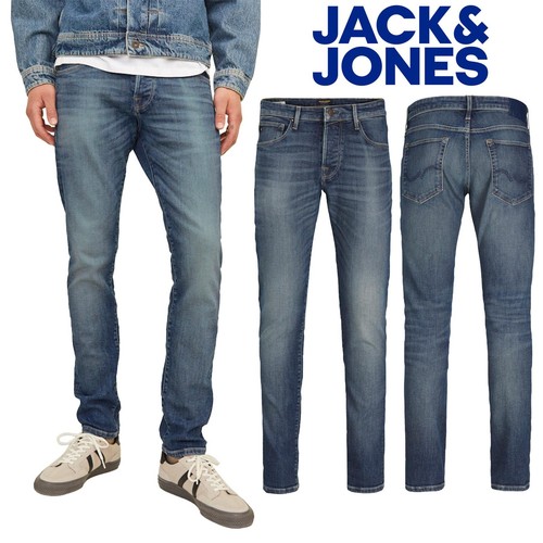 Jack jones mens blue denim - &,