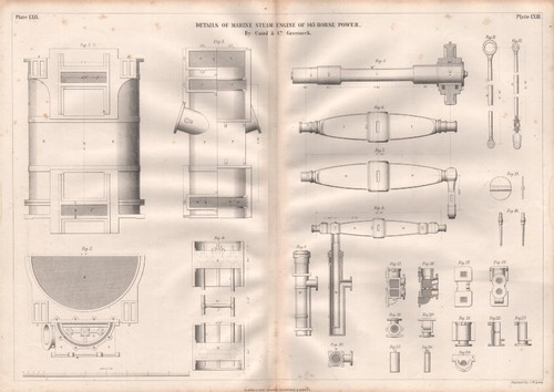 19c engineering drawing - drawing., 145hp