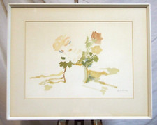 Original watercolour painting flowers Egerton Wood 1978 South African framed art