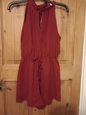 Burgundy Shorts Jump Suit Size