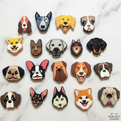 Dog croc charms pug collie - charms,