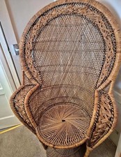 Exceptional Original Vintage Rare Bohemian Extra Large Peacock Chair