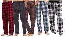 Mens Pyjama Bottoms Flannel Check 100% Cotton PJ Lounge Pants Nightwear Trouser