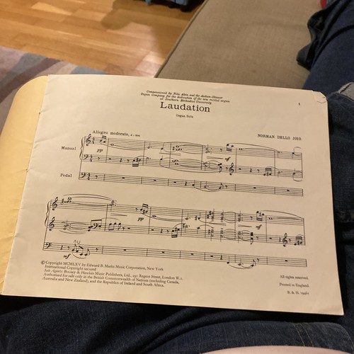 Laudation for organ - laudation, norman